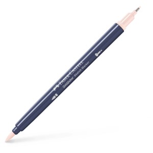 Pennarello da schizzo Faber-Castell Goldfaber color beige-rosso con due punte.