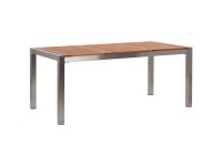 Beliani Gartentisch Grosseto Eukalyptusholz Braun (HxBxT) 74 x 180 x 90 cm