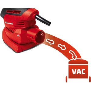 Ponceuse multifonction Einhell TH-OS 1016 avec aspiration de poussière, rouge/noir.