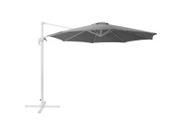 Beliani Ampelschirm Savona Dunkelgrau/Weiss Ø 300 cm