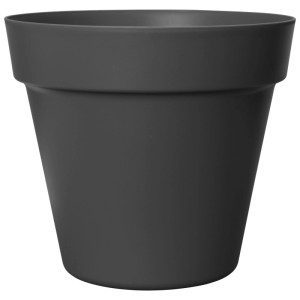 Pot de fleurs Florus Paris anthracite, Ø 30 cm, en plastique recyclé.