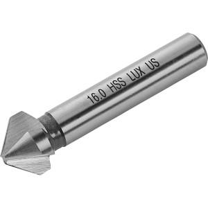 Fraise à chanfreiner LUX Comfort Ø 16 mm en acier HSS pour un fraisage et un ébavurage précis.