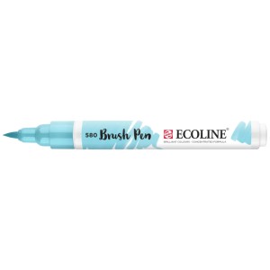 Ecoline Brushpen Pastellblau, flexibler Pinselstift für Handlettering und Aquarell.