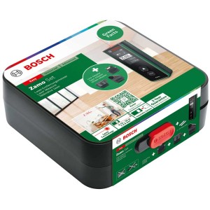 Bosch Laser-Entfernungsmesser Zamo Set in Verpackung. Messwerkzeug mit Zubehör.