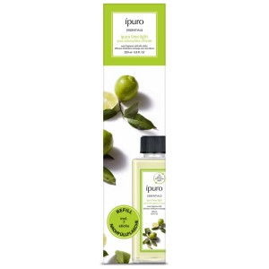 Ipuro Raumduft Refill Essentials Lime Light 200ml mit 7 Diffuserstäbchen. Frischer Zitrusduft.
