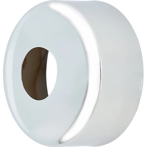 Rosetta in ottone cromato, 18,6 x 30 mm, per coprire aperture a parete.