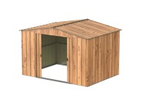 Duramax Metall-Gerätehaus 3,2 x 2,4 m Holzoptik Braun