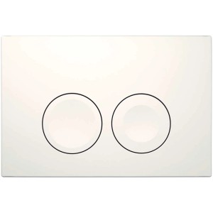 Placca di comando WC Geberit Delta 25 bianco lucido per doppio scarico.