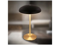 Briloner LED-Tischleuchte Caxa dimmbar Messing Schwarz 300 lm / Ø 19,5 x 30,5 cm