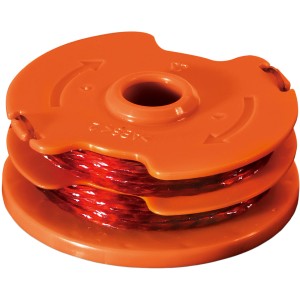 Bobine de rechange Worx WA0007 pour coupe-bordures, orange avec fil rouge.
