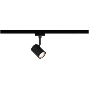Spot LED noir Paulmann Urail Limba, 4W, sur un système de rail.
