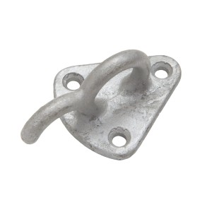Ringhakenplatte 50x45 mm, verzinkt, für sichere Befestigungen im Innen- und Aussenbereich.