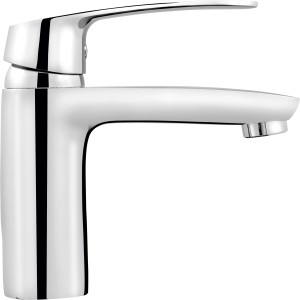 Mitigeur de lavabo chromé baliv WT-300 brillant, monocommande.