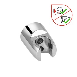 Supporto a muro cromato (40 mm) per fissare facilmente il soffione doccia.