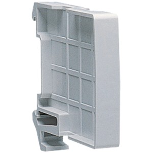 Distanziale grigio in plastica per dissipazione del calore per fusibili miniaturizzati.