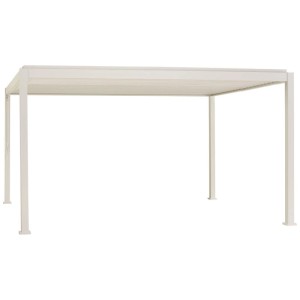 Pergola autoportante Colibri in alluminio bianco con lamelle orientabili, 2,5x4x3 m.