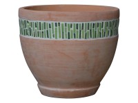 Pflanztopf Mosa Terracotta Grün Ø 24 cm /Höhe 21 cm