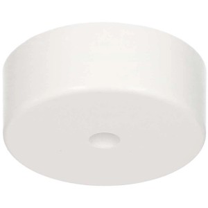 Cache-piton blanc Max Hauri (Ø 65mm) pour installation de lampe.
