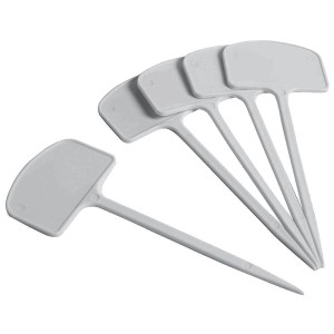 Videx Garden étiquettes pour plantes, lot de 5, plastique gris, pour identifier les plantes.