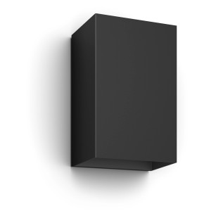 Schwarze Philips Hue Resonate LED-Aussenwandleuchte, 8W, modernes Design.