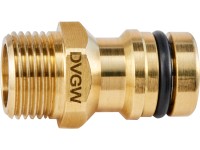 Geka® plus Gerätestecker Trinkwasser DVGW Messing AG G1/2