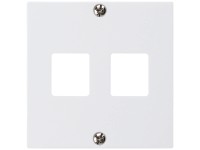 Hager Frontplatte Kallysto Duroplast Weiss 2x RJ45