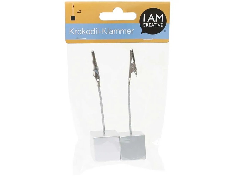 KnorrPrandell Krokodilklammer Platin – 30 Mm, 4 Stück, Für Basteln & Schmuckherstellung