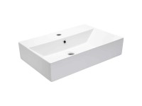 Aquasu® Hänge-Waschbecken Malea Weiss 60 x 42 cm mit Überlauf Aquasu® Hänge-Waschbecken Malea Weiss 60 x 42 cm mit Überlauf