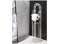 Toilettenpapierständer Temuco Antik-Optik Metall Weiss