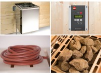 Saunaofenset 4,5 kW OS 230 V mit Ofenanschlusskabel Saunaofenset 4,5 kW OS 230 V mit Ofenanschlusskabel