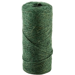 Bobine de ficelle de jardin en jute verte, 70 m, pour le jardinage et la décoration.
