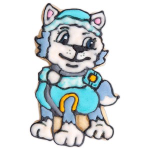 Emporte-pièce Paw Patrol Everest avec éjecteur pour biscuits, fondant et plus encore.