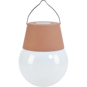 Lampada solare a LED marrone (Ø 10 cm) da appendere per giardino e balcone.