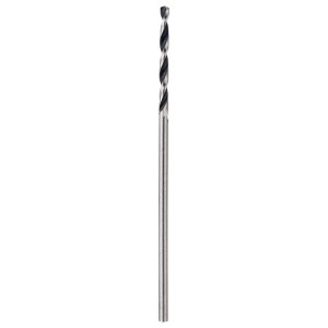 Set di punte elicoidali Bosch, 2 pezzi, per metallo, HSS, con codolo cilindrico, diametro 1 mm.
