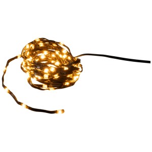 Catena luminosa LED Konstsmide ShineLine, ambra, 200 LED, 10 m, per illuminazione natalizia.