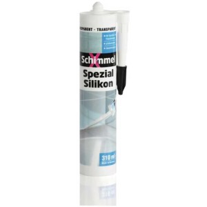 Transparente Spezial-Silikon Kartusche, 310 ml, für Feuchträume.