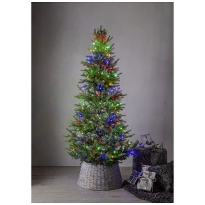 Sapin de Noël avec guirlande lumineuse Star Trading Dew Drop Micro, 160 LED multicolores, 2 m de long.