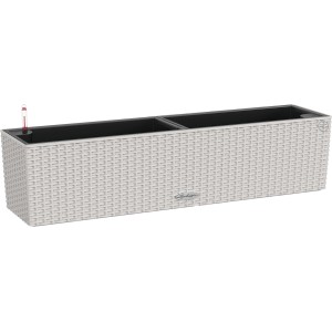 Lechuza Balconera Cottage 80, jardinière gris clair avec système d'arrosage.