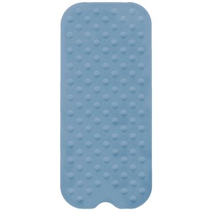 Tappetino per vasca da bagno Kleine Wolke Formosa blu acciaio in gomma con rilievi.