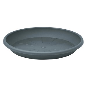 Sottovaso antracite Geli Cylindro, Ø 44 cm, per vasi da fiori, protegge i pavimenti.