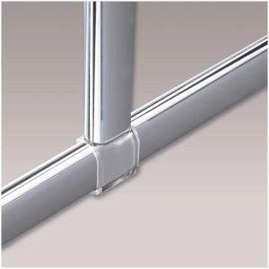 Support de plafond Surprise Bright finish en aluminium pour barre de douche.