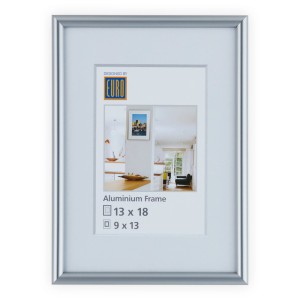 Cornice portafoto in alluminio AL3 antracite, 13x18 cm. Design semplice per foto e immagini.
