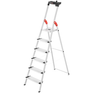 Scala domestica Hailo L80 Comfortline a 6 gradini in alluminio.