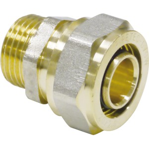 Raccordo a vite in ottone, adattatore 16 mm x R 1/2 per riscaldamento e acqua potabile.
