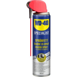 WD-40 Specialist graisse en spray pour entretien et réparation, bombe bleue avec embout rouge.