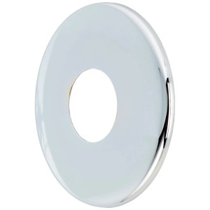 Rosetta in ottone cromato, diametro 18,6 mm, per copertura fori a parete.
