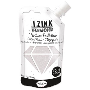 Aladine Diamond Perlmutt Glitzerfarbe, 80ml Quetschflasche für Papier, Stoff, Holz u.v.m.