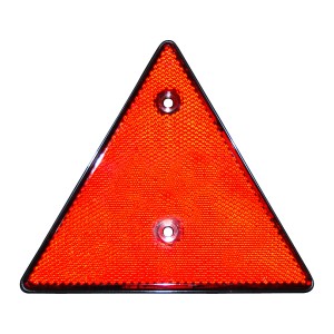 Riflettore triangolare rosso per rimorchi auto, set da 2, per montaggio a vite.
