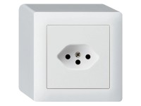 Hager Einfach-Aufputz-Steckdose Kallysto T13 BS Weiss Hager Einfach-Aufputz-Steckdose Kallysto T13 BS Weiss