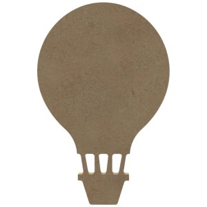Gomille figura mongolfiera in MDF, 10x16cm, per bricolage e decorazioni.
